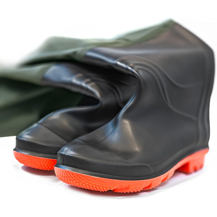 Вейдерси Omega розмір 43-46 100 водонепроникні гумові рибальські штани з нековзною підошвою, регульовані підтяжки, рибальські вейдерси з ПВХ для чоловіків, забродні чоботи для риболовлі та роботи у воді