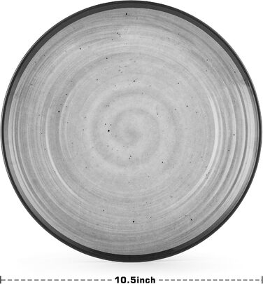 Набір меламінового посуду для 8 осіб, 24 предмети кемпінгового посуду, включаючи тарілки та миски, ідеально підходить для садових вечірок, вечірок на терасі, караванів