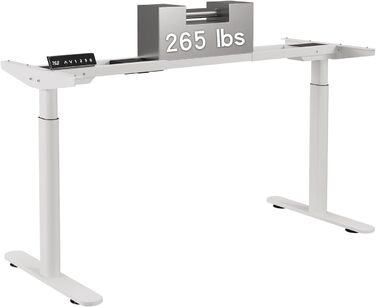 Каркас столу Radlove з подвійним двигуном та регулюванням висоти, регульовані ніжки підставки для столів розміром від 120 до 178 см з 4 функцією пам&39яті (білий циліндричні ніжки)