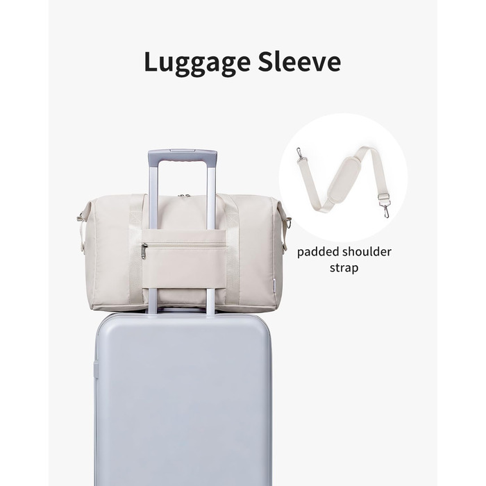 Ручна поклажа Narwey Ryanair 40x30x20, Маленька спортивна сумка для подорожей, Ручна поклажа, Сумка для літака для жінок, Дорожня сумка Weekender Men 20L (Бежева) Бежева 40 x 25 x 19 см