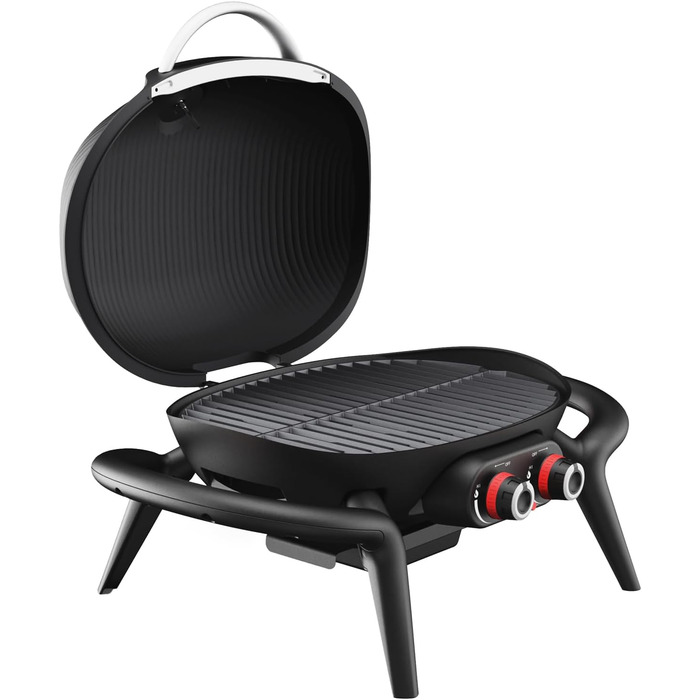 Газовий гриль TAINO KENAI, кемпінговий настільний гриль, балконний гриль, газовий, зовнішній, кухонний термометр, литий алюміній, чорний