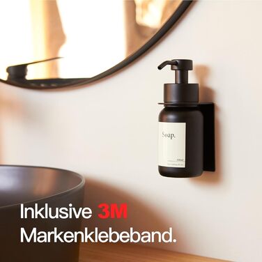 Скляний дозатор для мила з самоклеючим настінним кронштейном Помповий дозатор для рідкого мила з нержавіючої сталі Дозатор для мию