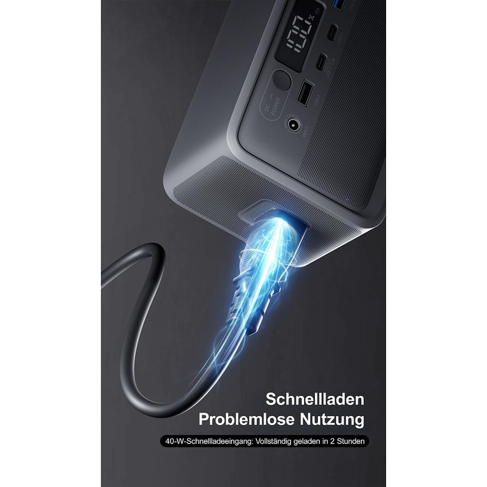 Кемпінгова електростанція Revolt Powerstation Електрична станція та сонячний генератор потужністю 89,6 Втгод, 230 вольт, 100 Вт (літій-літій-полімерний акумулятор, з виходом 12 вольт, ноутбук)