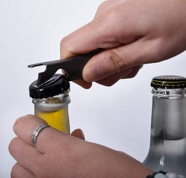 Набір титанових ножів, виделок, ложок та відкривачок для пляшок iBasingo, легкі столові прибори для використання на відкритому повітрі, набір столових приборів для кемпінгу, багаторазовий посуд, міцний, стійкий до іржі, портативний дорожній посуд Ti1066T