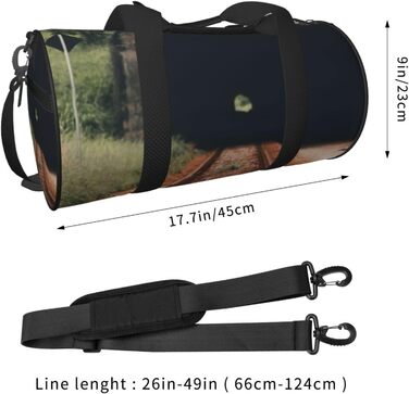 Дорожня сумка-циліндр, дизайн залізнична колія над тунелем, спортивна сумка для чоловіків та жінок, тренувальний баул