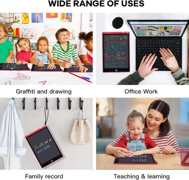 Барвиста РК-дошка 12 дюймів, РК-планшет Електронний планшет Графічний планшет Цифровий блокнот для малювання, Дитяча іграшка ДЛЯ Д