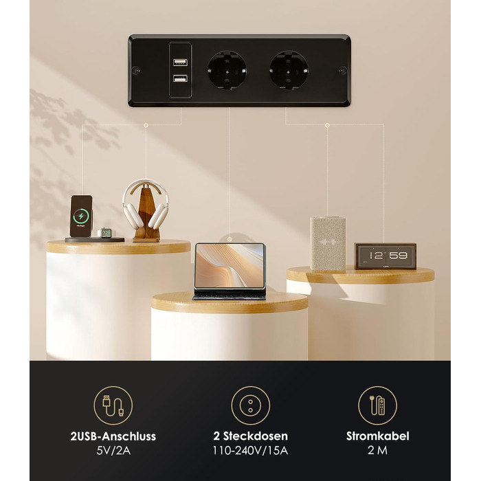 Стіл OffiGo з регульованою висотою, електричний стіл 160x70 см з розетками та портом зарядки USB, стіл з регульованою висотою та 2 функціями пам&39яті, комп&39ютерний стіл для офісу, дому, білий 160 x 70 x 72 см білий