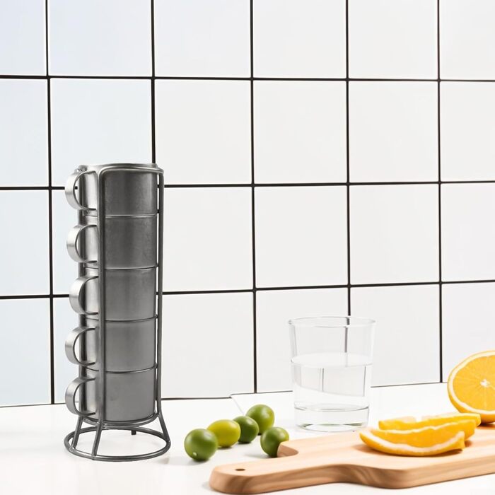 Двостінні кавові чашки з нержавіючої сталі, набір з 5 шт. , для використання на вулиці