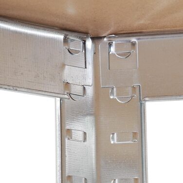 Посилений стелаж, Безболтовий стелаж, 200x100x30 см, Архівний стелаж, Посилений стелаж, Стелаж для зберігання, Стелаж для підвалу, Металевий стелаж, Стелаж для гаража, Стелаж для документів, 2 шт.