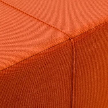 Пуф для ніг, штучна шкіра/мікрофібра, кубоподібний куб, пуф/оттоманка/підставка для ніг для вітальні, декор для дому, 40x40x40 см, Faber Orange A44