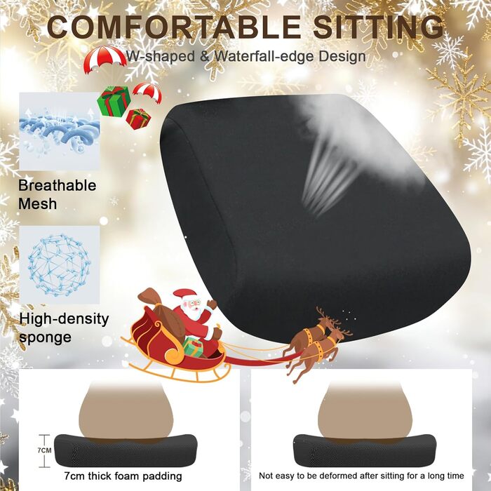 Ергономічне офісне крісло Storeo Imp, велике, до 150 кг, сітка, чорне