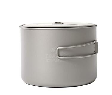 Посуд для кемпінгу TOAKS з чистого титану для використання на свіжому повітрі - Можна використовувати як чашки, миски та каструлі (1600 мл)