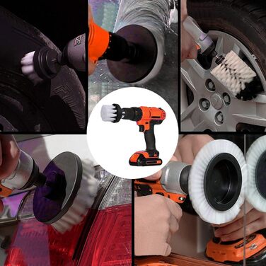 Набір насадок для щітки, Насадка для щітки Акумуляторна викрутка 5 шт. Щітка для чищення Ободна щітка Скруббер Набір щіток для чищ