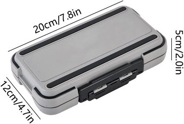 Коробка для рибальських снастей, водонепроникний органайзер для рибальських аксесуарів з подвійною застібкою для рибальських гачків, ювелірних намистин, сережок, ключів, 2 шт. и (великий помаранчевий великий сірий)