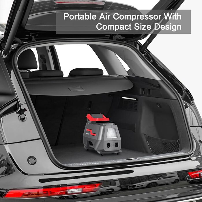 Портативний компресор REESIBI 10 бар, з цифровим дисплеєм, підключення 12В 230В для транспортного засобу/автомобіля