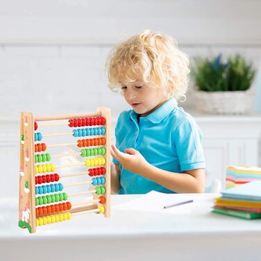Рахівниця, дерев&39яна логарифмічна лінійка, дерев&39яна дитяча іграшка, іграшка Монтессорі, математика зі 100 дерев&39яними намис