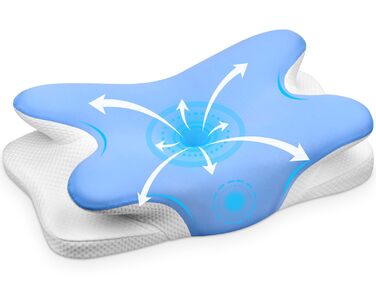 Подушка для підтримки шиї, подушка для голови, подушка для шиї, подушка з піни з ефектом пам&39яті, ергономічна подушка для сну на боці, на спині та на животі