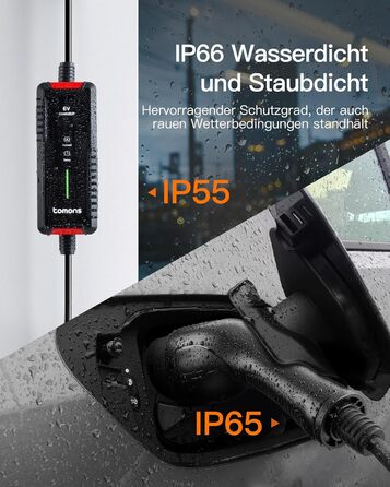 Тип 2 зарядний кабель Schuko 3,5 кВт, 16А, 6М зарядний кабель електромобіля, мобільний зарядний пристрій для електромобіля Wallbox