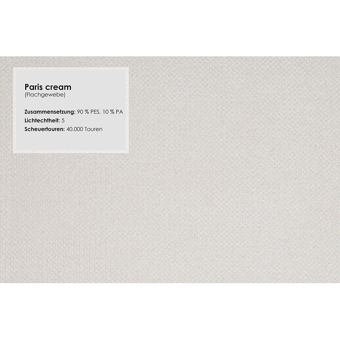 Великий диван Cavadore Fiona / Великий диван із подушками для спини у сучасному дизайні / 274x90x112 / Ткана тканина кремового кольору