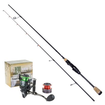 Вудилище Zite Fishing Solid Strike UL 200 см Суцільний кінчик з повним карбоновим кінчиком Вага закиду 0,5-3 г Ультралегке вудилище для лову форелі на м&39які приманки витончені оснастки, параболічний хід, друге вудилище котушка