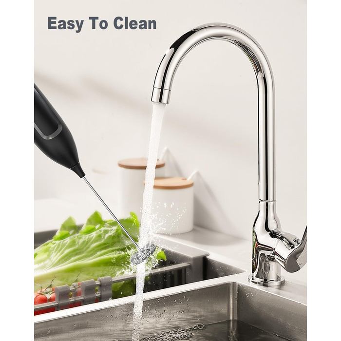 Паличка для збивання молока/вспениватель молока електричний портативний з потужним міксером для напоїв Кавовий віночок на батарейк