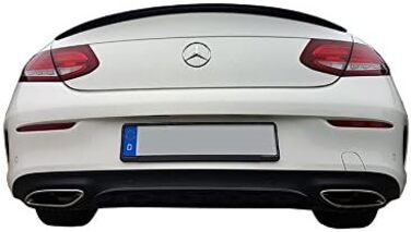 Задній спойлер підходить для Mercedes C-Class C205, заднє крило, губа-спойлер для тюнінгу автомобіля, пофарбований в A-Still, ABS пластик, Obsidian Black 197, 70008