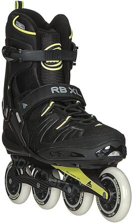 Чоловічі роликові ковзани Rollerblade RB XL для фітнесу для дорослих чорно-лаймові високоефективні роликові ковзани 0