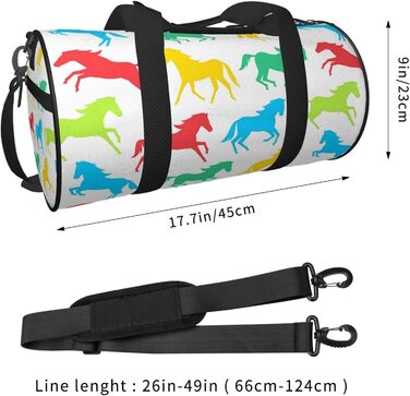 Яскраві конячки дорожні сумки-мішки, спортивні сумки для фітнесу, велика сумка для подорожей та покупок, сумки на нічліг та на вихідні для чоловіків та жінок