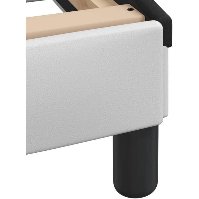 Каркас ліжка vidaXL, Ліжко зі світлодіодним підсвічуванням без матраца, узголів&39я Zadar, каркас ліжка з фанерними ламелями, двоспальне ліжко для спальні, білий чорний 120x200 см