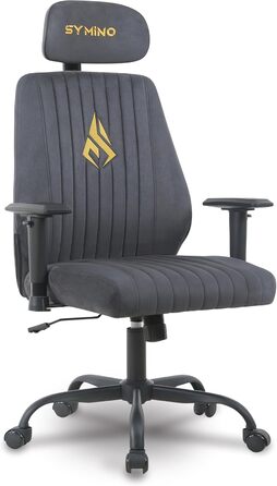 Розкішне офісне крісло Symino, ергономічне ігрове крісло, функція гойдання та регульоване по висоті поворотне крісло, крісло для домашнього офісу, крісло для столу, крісло керівника та комп&39ютерне крісло, 150 кг (імітація замші, сірий) Імітація замші, с