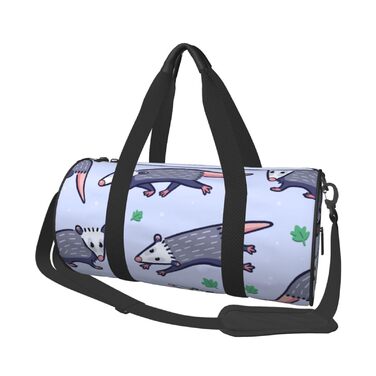 Спортивна сумка, дорожня сумка, сумка для подорожей, з принтом Опосум, сумка на нічліг, чорна, універсальний розмір