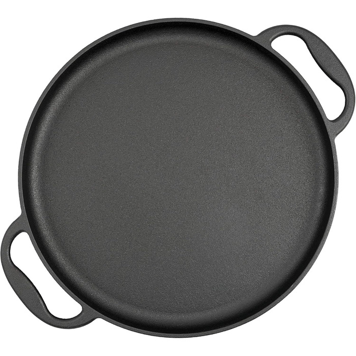Чавунна сервірувальна сковорода BBQ-Toro Ø 35 см - кругла вже запечена - попередньо приправлена сковорода-гриль для газового гриля