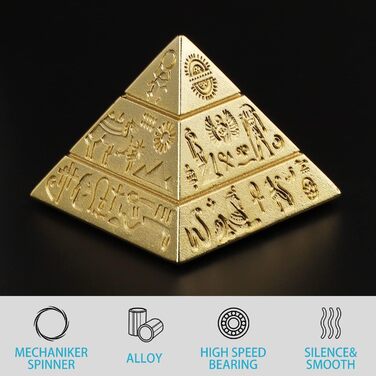 Пірамідка Fidget Spinner Настільна іграшка для дітей, дорослих, засіб для зняття стресу, металевий кубик Fidget Cube, прикраса сто