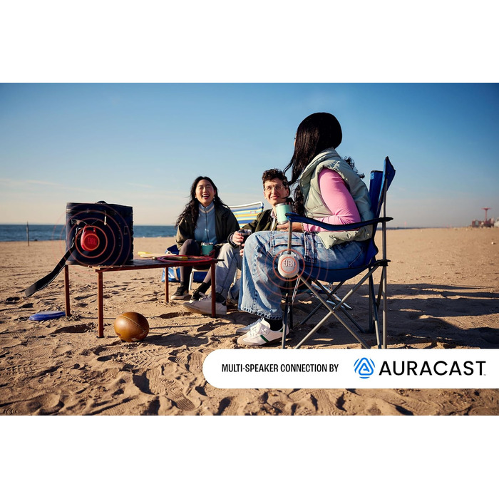 У червоному кольорі - Портативна Bluetooth-колонка з JBL Pro Sound, глибокими басами та функцією збільшення часу відтворення - Вод