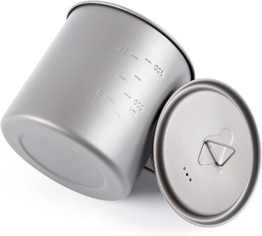 Титановий горщик TOAKS 750 мл, кемпінговий кухоль, чашка для кемпінгу, туристичний посуд 650 мл