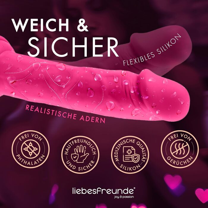 Фалоімітатор Liebesfreunde® Real Touch «Pure Lover», 20 см, силіконовий, з присоскою