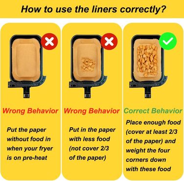 Папір для випічки BYKITCHEN 210 шт. для фритюрниці Шухляда Ninja Flex AF500EU подвійна зона, аксесуари для фритюрниці 10,4 л для Ninja Foodi AF500EU AF500EUCP, також сумісний із великим папером для випічки Cecotec Dual 9000 9 л