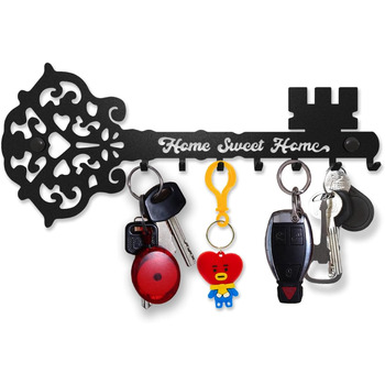 Дошка для ключів сучасна, скелетний ключ, домашній гачок для ключів, настінний тримач для ключів, вішалка для ключів з 7 гачками,