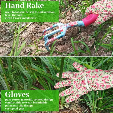 Набір садових інструментів Gartenwerkzeug, 16 предметів подарунковий набір для квітів та саду, з ножицями для обрізки та сумкою для зберігання. Ідеальний подарунок для садівників та садівниць.