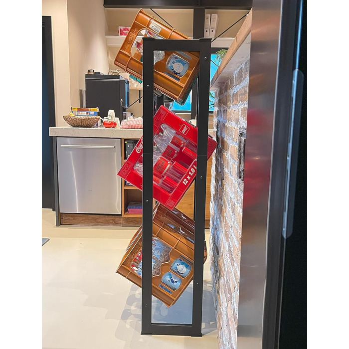 Стійка для напоїв QUICK STAR 104x30x90 см для 6 ящиків, тримач для напоїв, окремостояча полиця, надзвичайно стійка, 104 x 30 x 90 см, без полиці