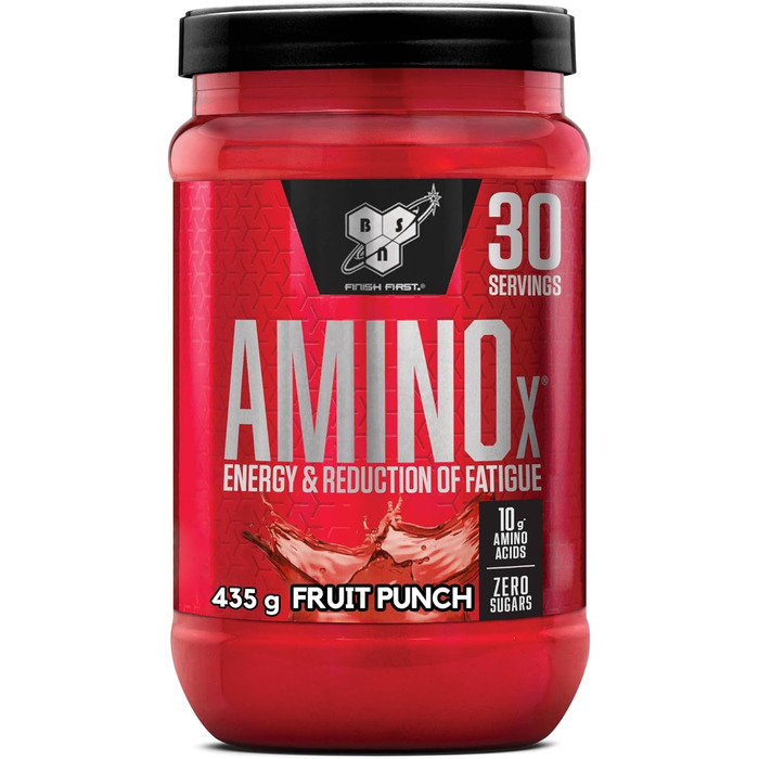 Добавка BSN Nutrition Amino X з вітаміном D, вітаміном B6 та амінокислотами, зі смаком фруктового пуншу, 30 порцій, 435 г
