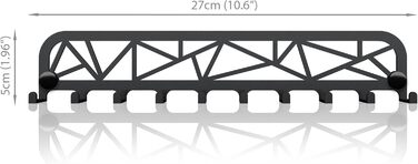 Ключниця сучасна, ключниця настінна, вішалка для ключів з 10 гачками, гачок для ключів, ключниця чорна, ключниця настінна, настінн