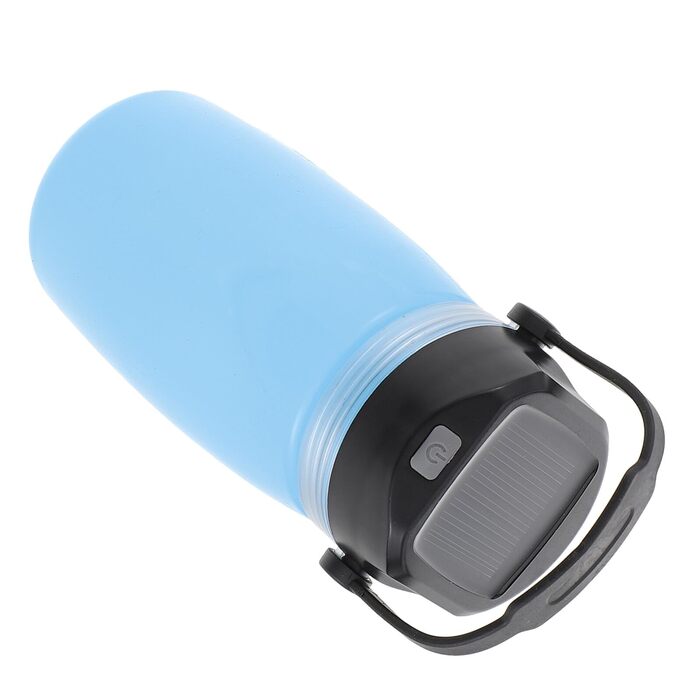 Сонячний чайник Supvox USB для кемпінгу з сонячною зарядкою, легкий, багатофункціональний як чайник і нічник, портативний для пригод на свіжому повітрі, синій, для кемпінгу та походів