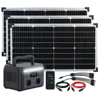 Сонячна електростанція revolt Портативна електростанція та сонячний генератор 512 Втгод, ДБЖ, додаток, 3 панелі по 60 Вт (Сонячні генераторні станції, комплекти сонячних накопичувачів, накопичувачі)