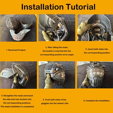 Тактичний швидкий шолом набір регульований страйкбольний шолом з маскою, чохлом для шолома та окулярами легкий відкритий тактичне спорядження для пейнтболу CS полювання страйкбольний тренування C