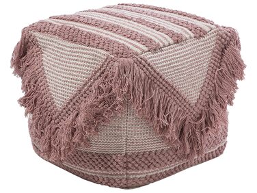 Пуф Beliani, пуф, рожевий, світло-рожевий, бохо, кочі