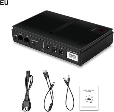 Міні-блок безперебійного живлення 5/9/12 В 10400 мАг для WLAN-маршрутизатора Стабільне джерело живлення ABS 10400 мАг блок резервн