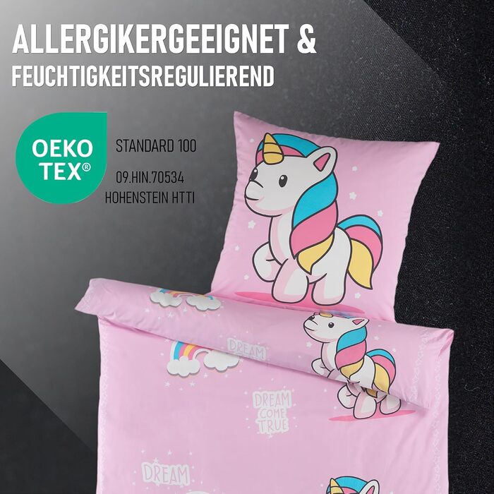 Високоякісна постільна білизна з єдинорога 135x200 для дівчаток Єдиноріг підковдра з мікрофібри Лілль поні діти постільна білизна