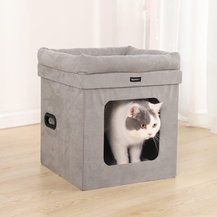 Складаний котячий будиночок Storeo Basics, 38 x 38 x 43 см, сірий