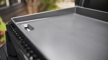 Преміальний гриль-планча Weber Slate GP 56 см / 2 пальники, рівномірний нагрів по всій площі, до 260 C, антипригарне покриття з порцелянової емалі (56 x 41 см), ніжки з регулюванням висоти, чорний